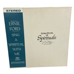 Vintage 1960 Tennessee Ernie Ford Sing A Spiritual With Me Book LP Vinyl Record